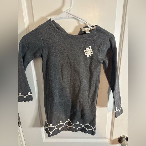 Maggie & Zoe Navy and White Floral Dress & grey dress size 6 girls EUC BUNDLE - Picture 2 of 7